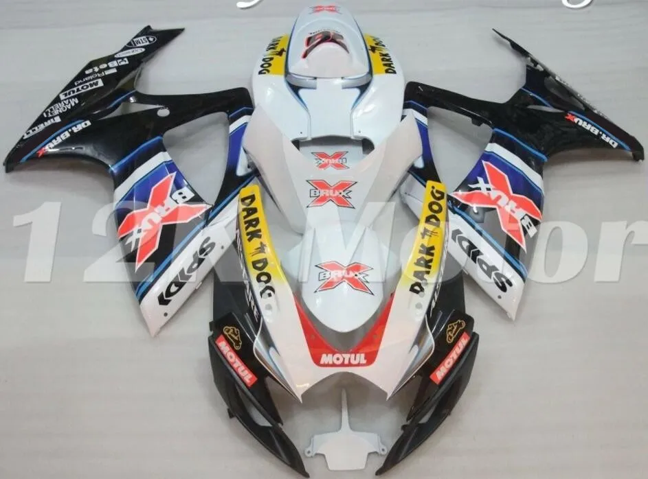 

Новый ABS Мотоциклетный обтекатель комплект подходит для SUZUKI GSX-R600 GSX-R750 06 07 R600 R750 K6 GSXR 600 750 2006 2007 Dark Dog