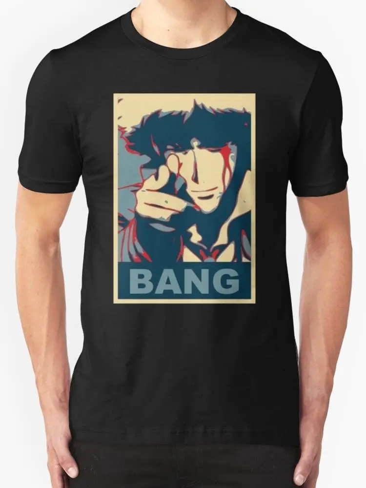 

Cowboy Bebop - Bang - Spike Spiegel Men's T Shirt Black Adult T-Shirt S-3Xl Print Cotton High Quality Top Tee