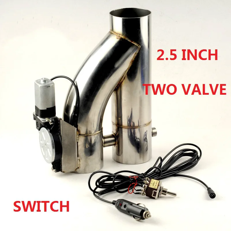 

Universal 2"/2.5''/3" inch 304 stainless steel type Y pipe adjustable car exhaust cutout HAVE TWO valve electric with switch