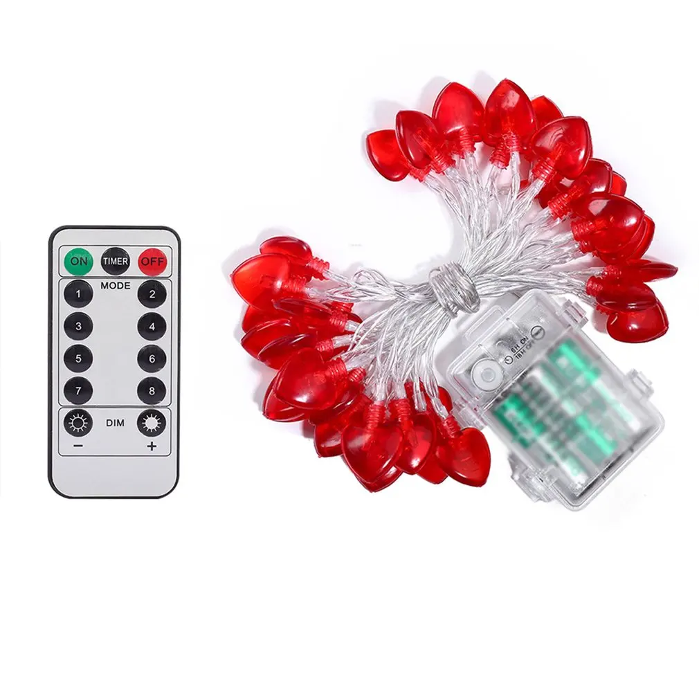 

Гирлянда в форме сердца с пультом ДУ, работающая от батарейки, гирлянда в форме сердца для свадьбы, вечеринки, юбилея, Дня матери