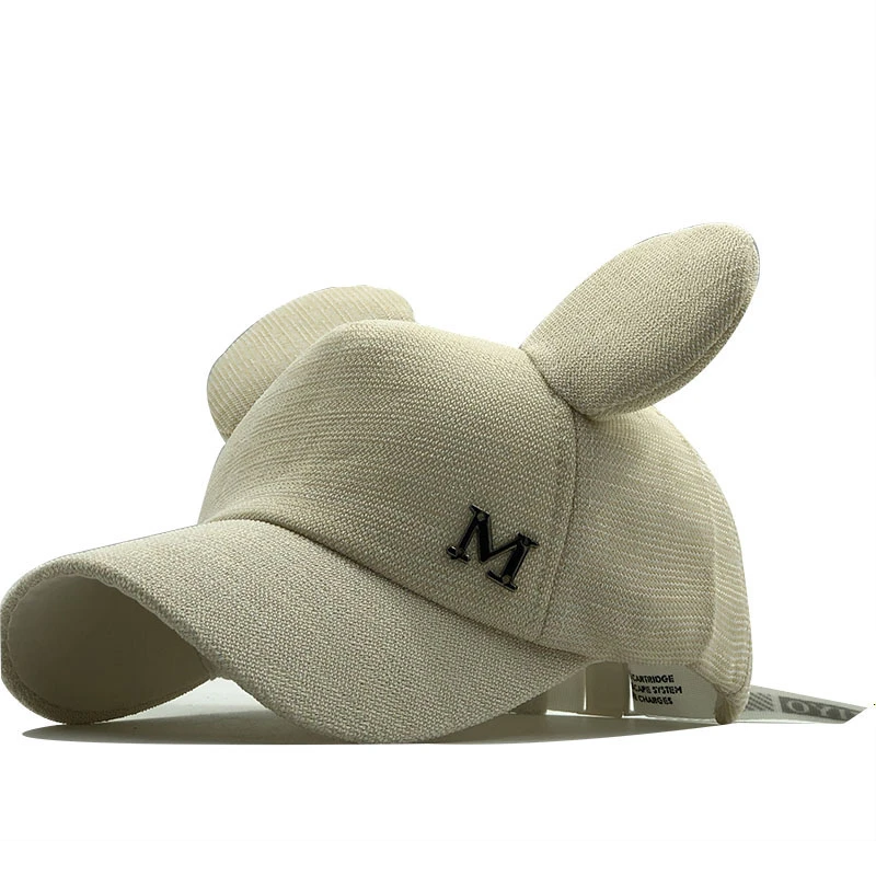 Бейсболка с милыми кошачьими ушками розовая стандартная бейсболка летние шапки