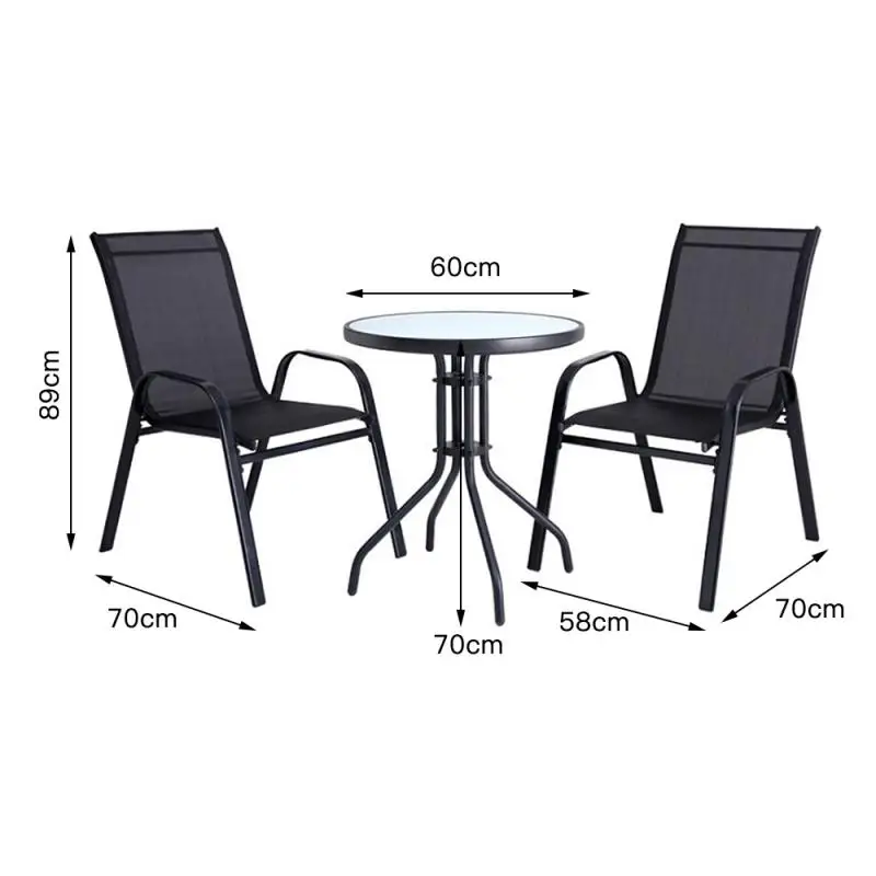 구매 야외 접이식 테이블과 의자 3 피스 휴대용 스토리지 캠핑 가족 파티 피크닉 바베큐 레저 테이블과 의자 세트 HWC