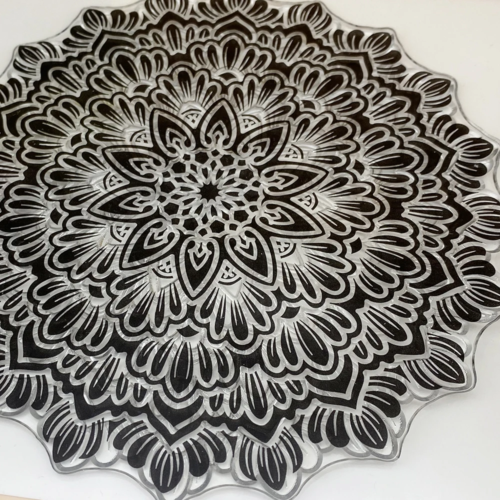 Прозрачные штампы Alinacutle винтажная мандала цветочный фон альбом для скрапбукинга