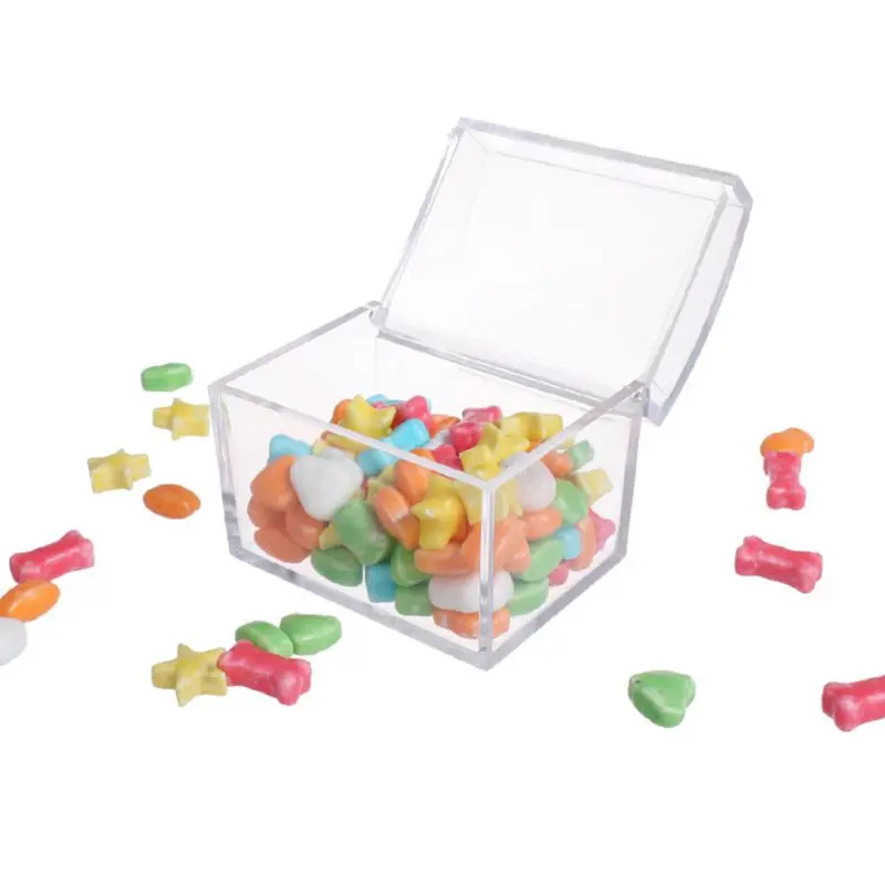 Прозрачная пластиковая маленькая коробка свадебный сувенир Конфета ювелирные