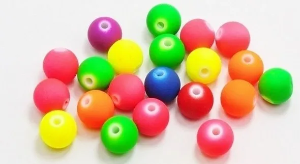 

DHL free Mixed 10mm 6 Color 12000 Pieces Fluorescent Candy Round Glass Beads DIY Spacer g2For Necklace & Bracelet