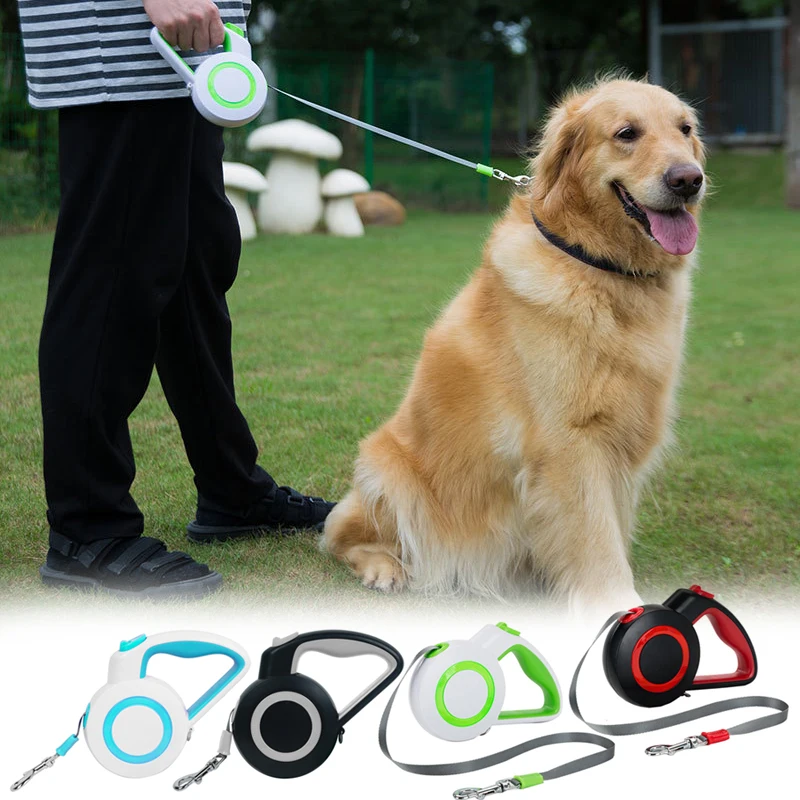 

New Pet Leash Retractable Dog Leash Portable Hand-Held Soft Reflective Rope for Outdoor Dogs Pets XH8Z