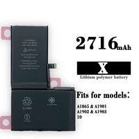 compatible for apple iphone x 2716mah phone battery series