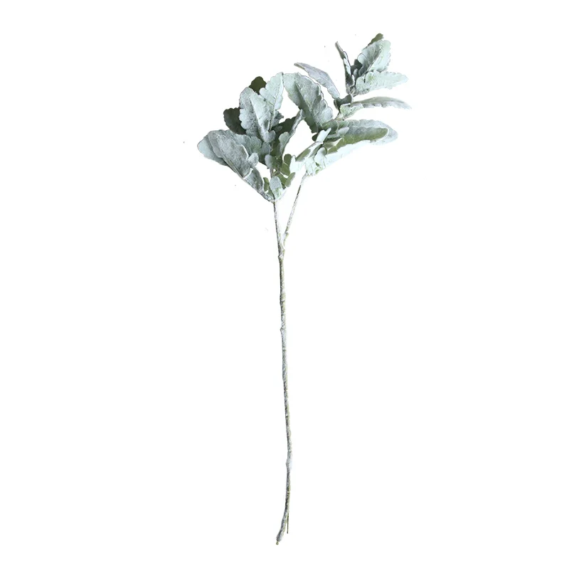 Искусственные растения флокирующие senecio cineraria листья ветки сделай сам домашний
