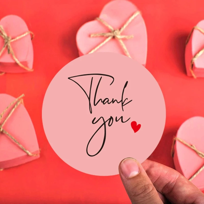 

500Pcs/Roll 3 Styles Round Thank You Stickers Gift Packaging Seal Labels Decor 95AA