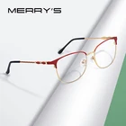 MERRYS Дизайн Женские Ретро очки кошачий глаз оправа Дамская мода очки близорукость рецепт оптические очки S2019