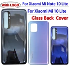 Новинка для Xiaomi Mi Note 10 Lite задняя крышка батарейного отсека стеклянная панель Задняя крышка корпус с клейкой поверхностью с логотипом запасные части
