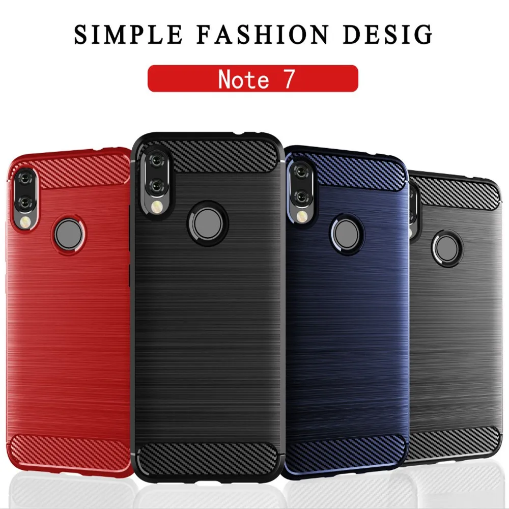 Мягкий силиконовый чехол из углеродного волокна для телефона Xiaomi Redmi Note 9s 9 Pro