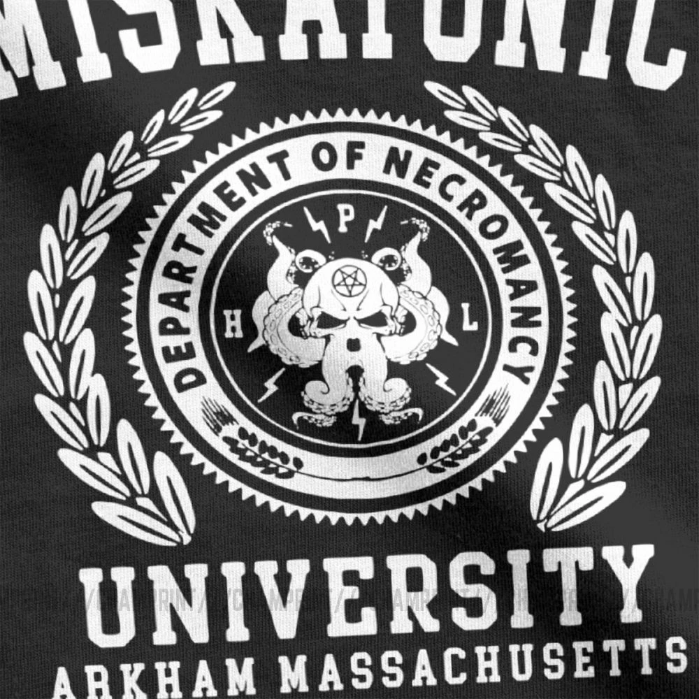 Футболка Cthulu And Lovecraft Miskatonic University Men футболка Necronomicon Call Of Cthulhu футболки с