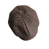 2020 new newsboy cap lattice beret hat men women hat tweed gatsby octagonal herringbone vintage ivy hats blm230