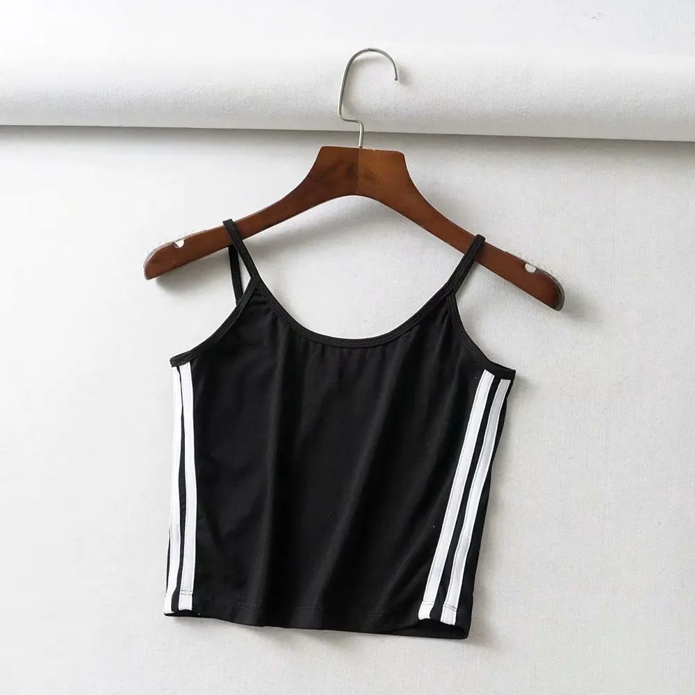 

Seamless Camisole Crop-Top side stirpe Tank Sexy Women