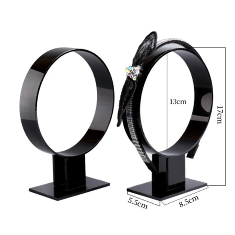 Acrylic Headband Holder Hair Accessories Hair Band Headgear Display Stand Black Jewelry Holder Household Storage Display Stand images - 6