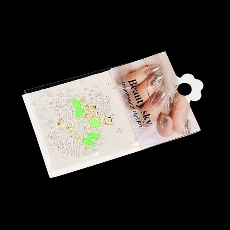 6 Bags Multi Shapes Nail Art Rhinestones Decorations for Nails Art DIY Craft Supplies