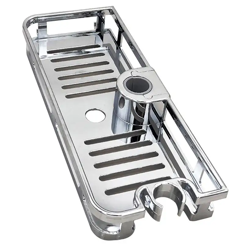 

Kitchen Bathroom Shower Shelf Rectangle Detachable Lifting Storage Tray Rack Plastic Holder Bathroom Accessories