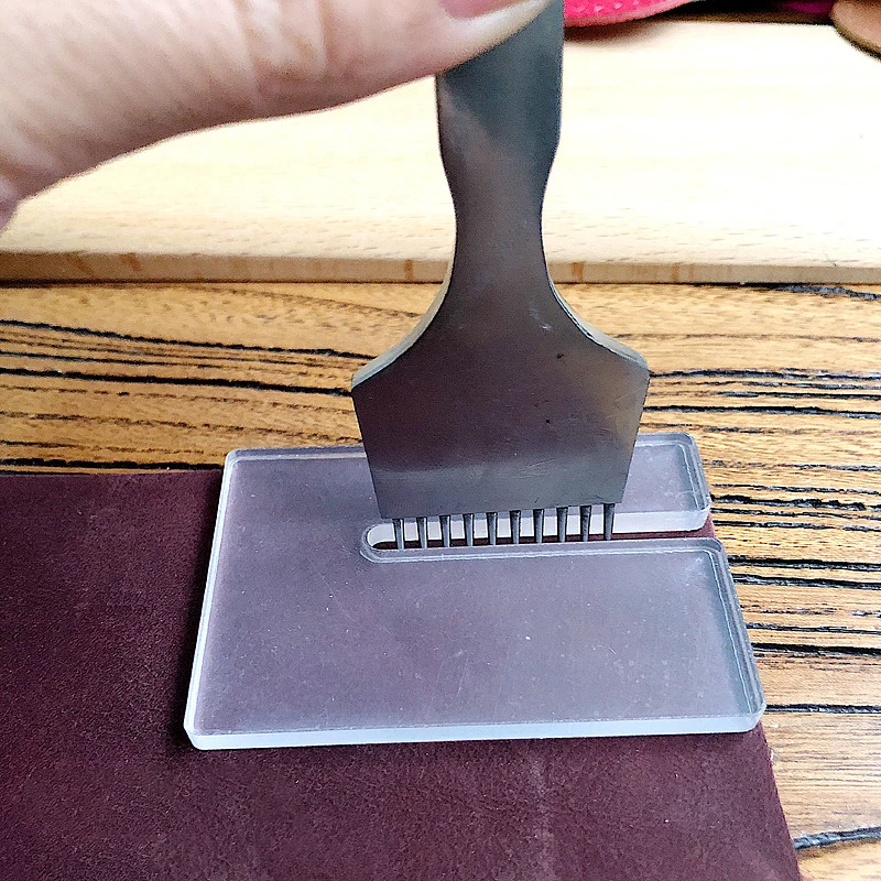 Креативный кожанный перфоратор акриловая линейка для вытягивания кожаного