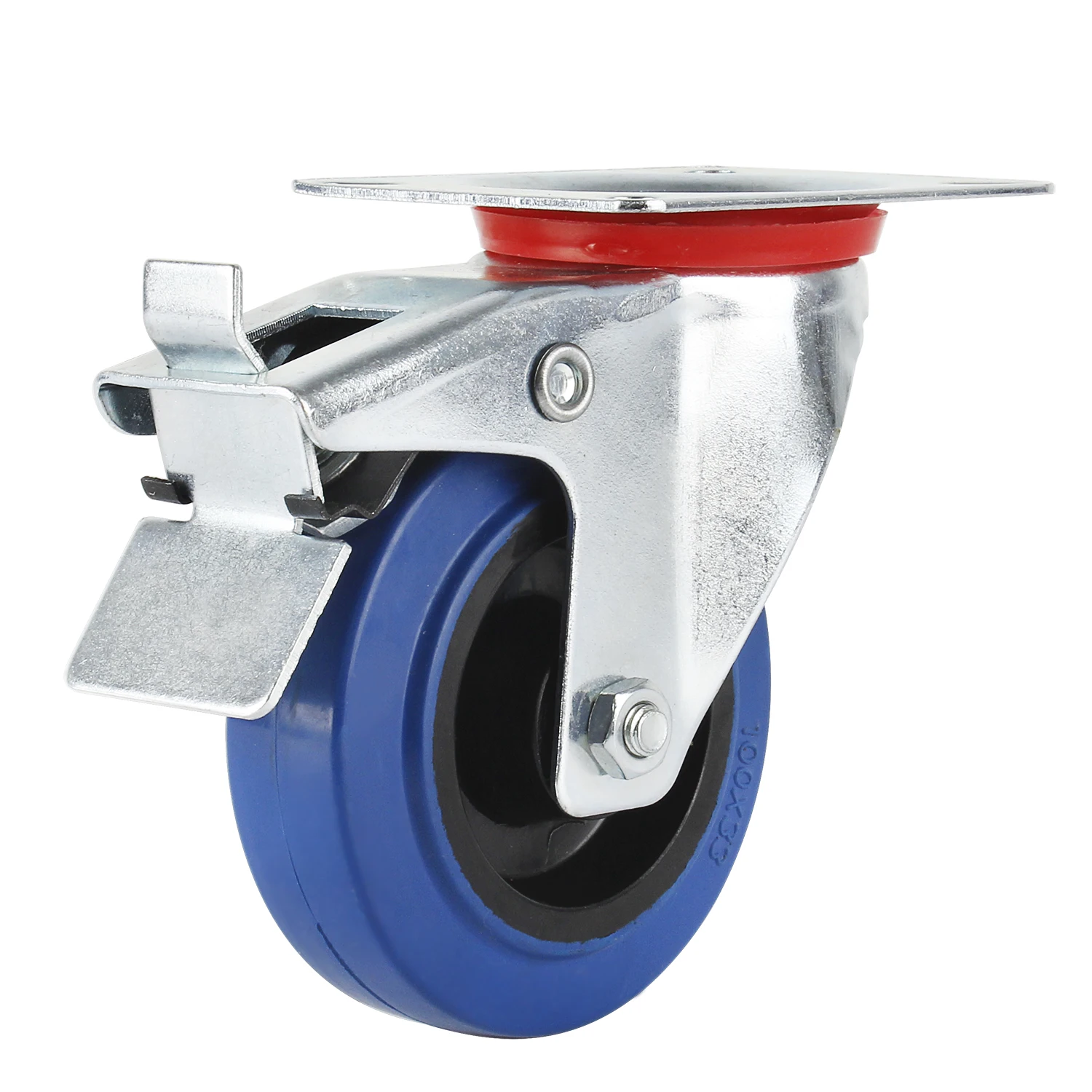 4 шт. 125 мм Мебельные ролики с тормозом из сверхпрочной черный поворотный Колёсики