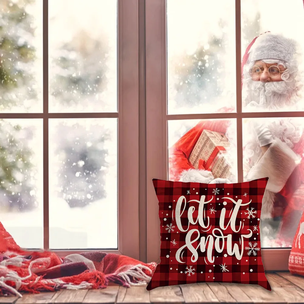 Наволочка для дивана с изображением снеговика на Рождество 45 см * | Дом и сад