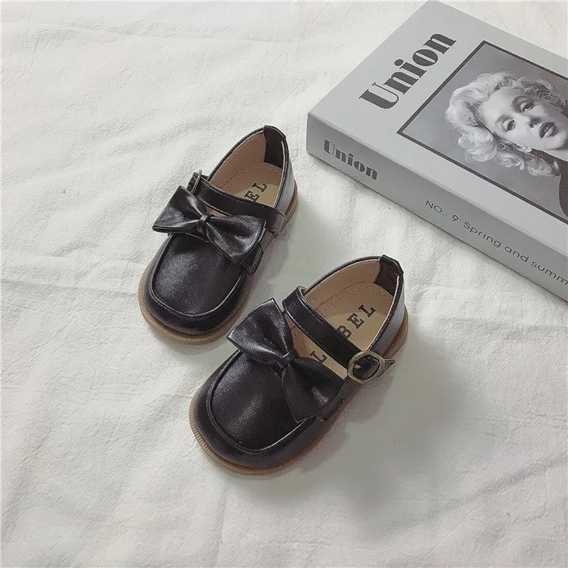 

Japanese British Girls' Shoes Spring 2021 Korean Baby Single Shoes Children's College Bow Princess Shoes Infant Baby Girl