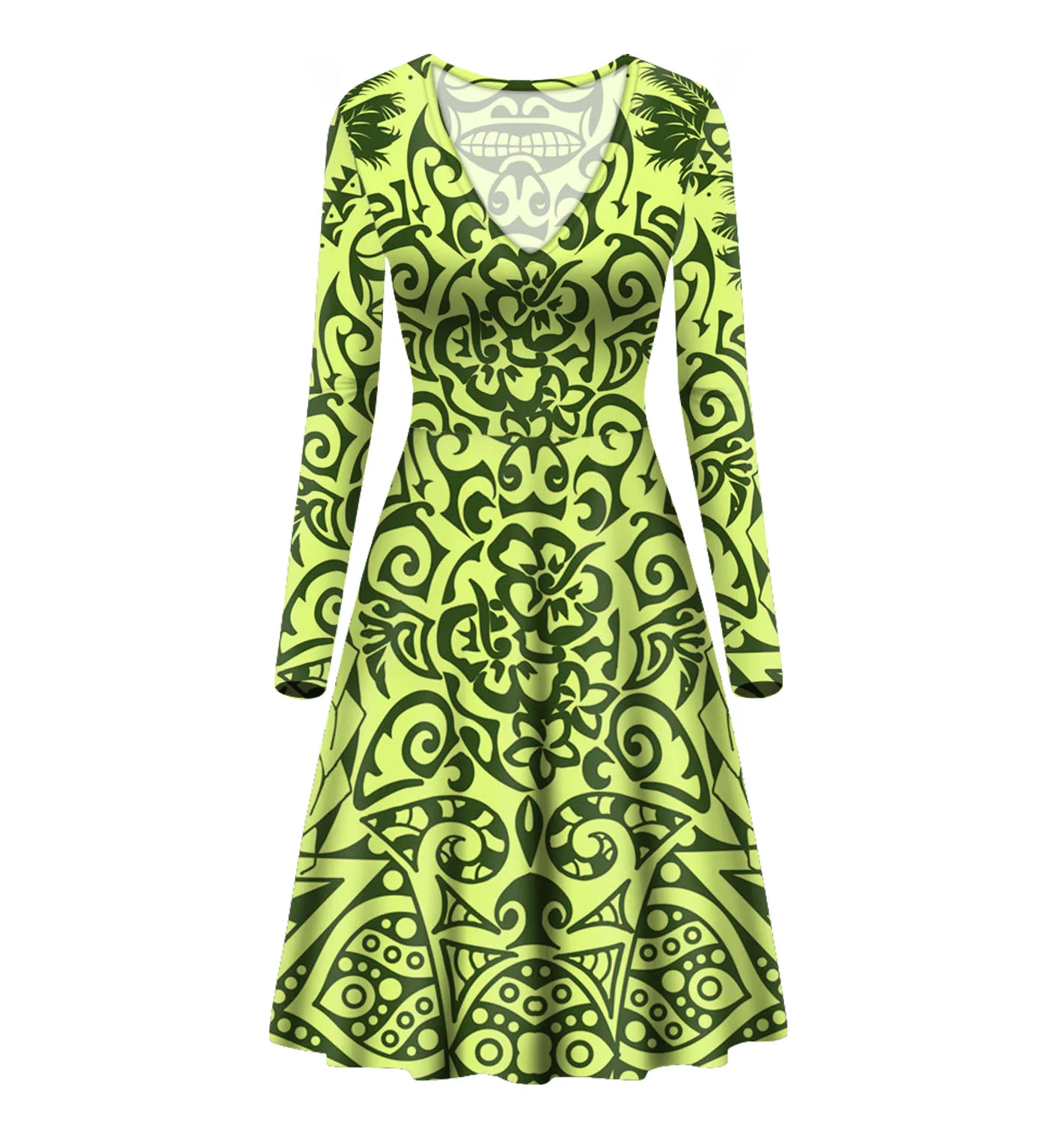 1 MOQ пользовательский полинезийский традиционный Племенной Гибискус принт Осень