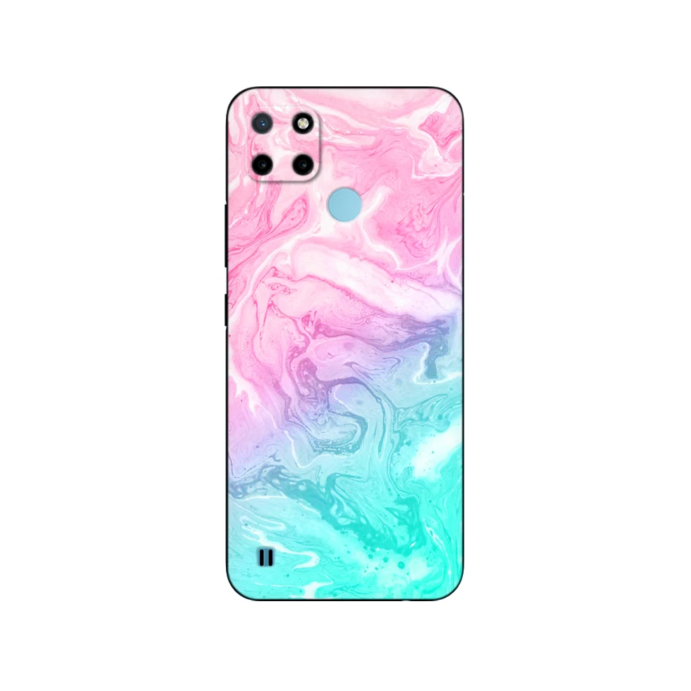 for realme c21y c25y case silicon phone back cover for oppo realme c21y c25y 4g soft case rmx3261 coque 6 5inch black tpu case free global shipping