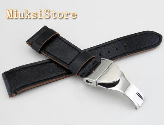 Черный тканевый кожаный ремешок Bliger 22 мм пряжка из нержавеющей стали аксессуары