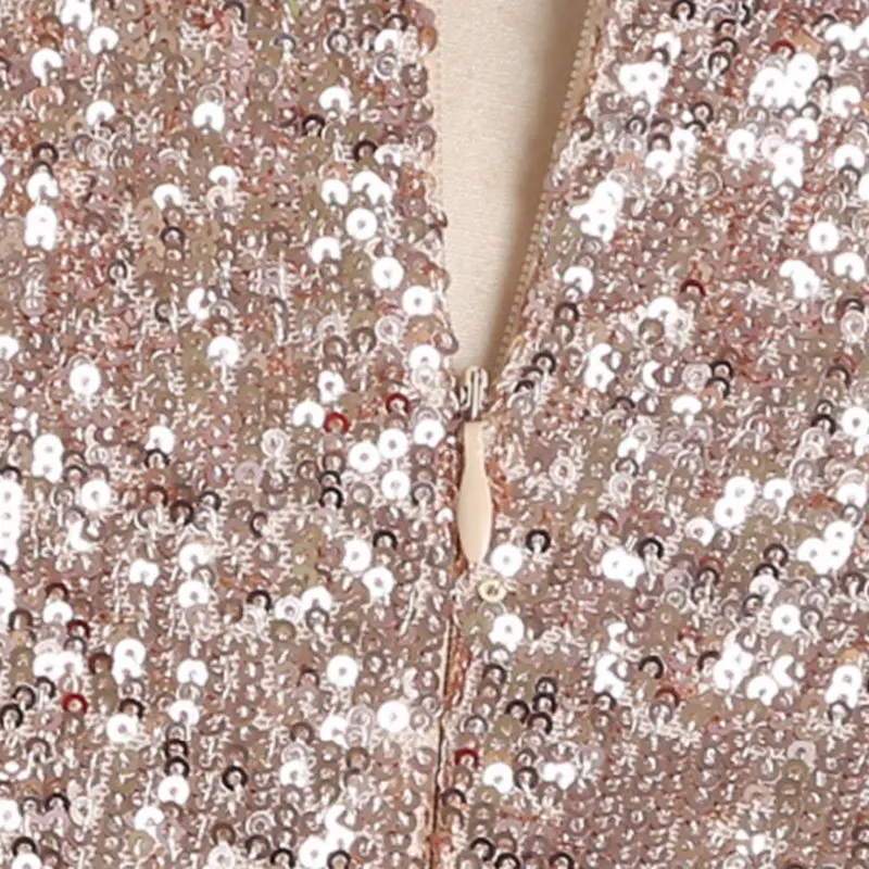 

Women SexyV-Neck Sequined Tassel Long-Sleeved Slim Bag Hip Dress Party Dresses