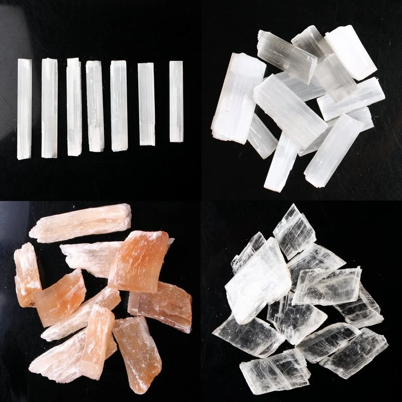 

Натуральный белый селенит 30 г/50 г, необработанные палочки, минеральный кристалл с лечебным действием, образцы, палочка, подвеска неправильн...