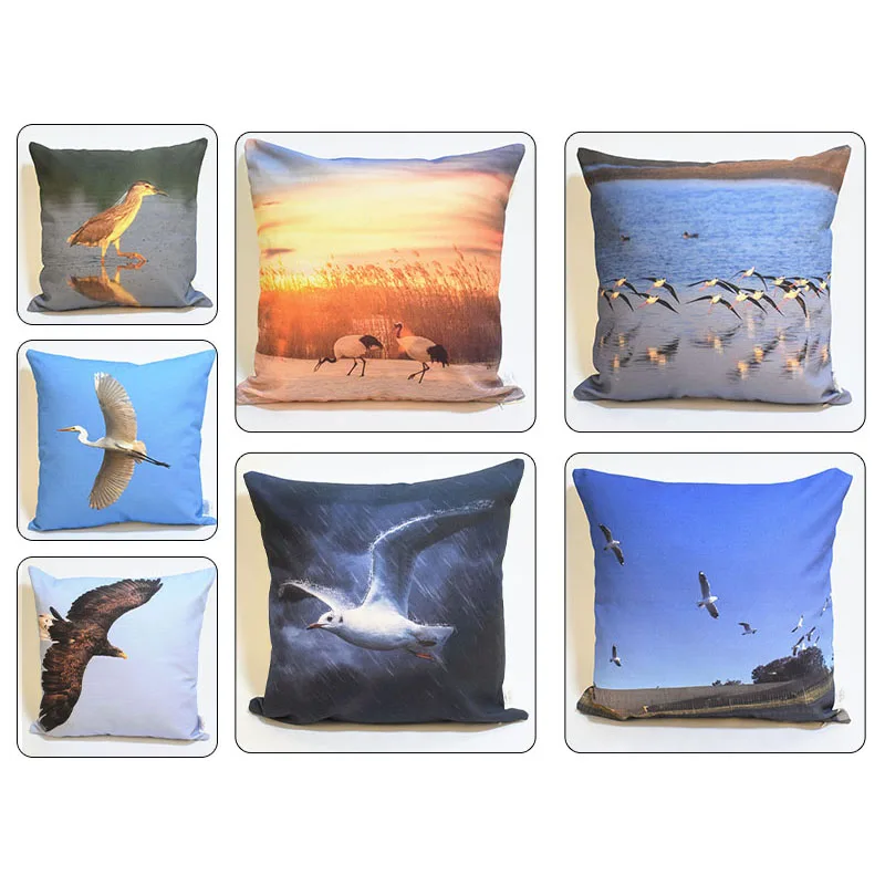 Чехол для подушки с рисунком природного пейзажа 45*45 см | Дом и сад