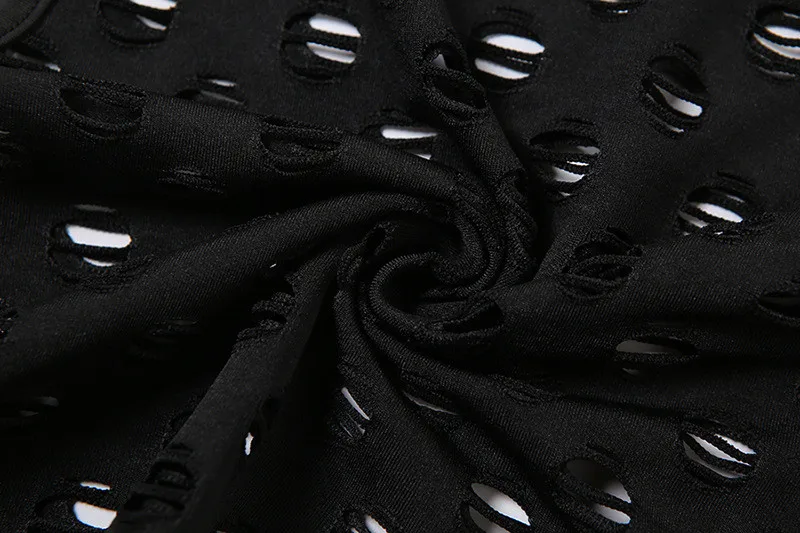 

Bodycon Hollow Out Holes Sexy Zipper See Through Womens Sets Summer Sexy Two Piece Set Crop Tops Long Legging Suit Elastic G2137