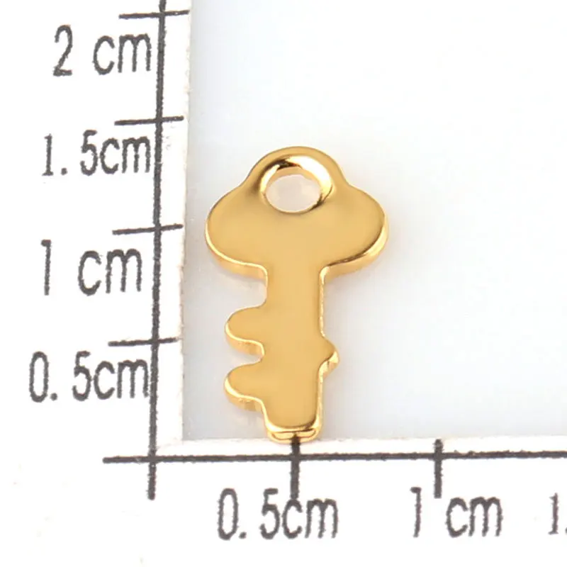 

20pcs Stainless Steel Heart Key Pendant Bracelet Earring Necklace Decoration Key Charm Pendant Suitable DIY Jewelry Making HXD