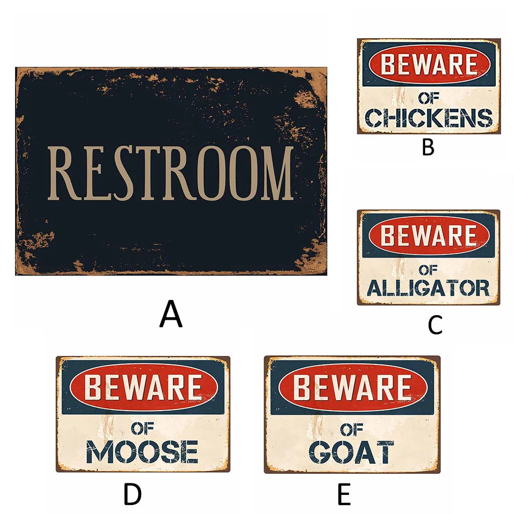 Металлическая покраска Остерегайтесь собаки кошки животных на стене