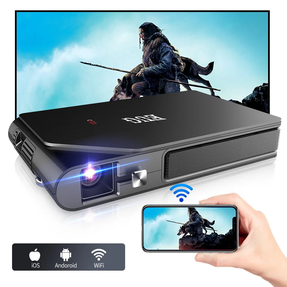 3D портативный мини проектор Beamer Домашний кинотеатр видео аккумуляторная батарея