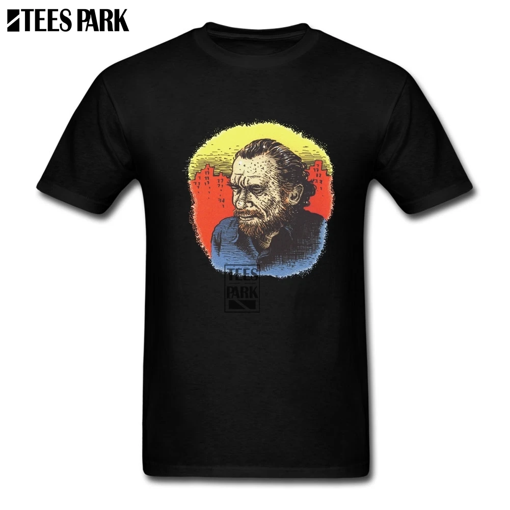 Футболка Прохладный Чарльза Буковски печатных футболки для мужчин из
