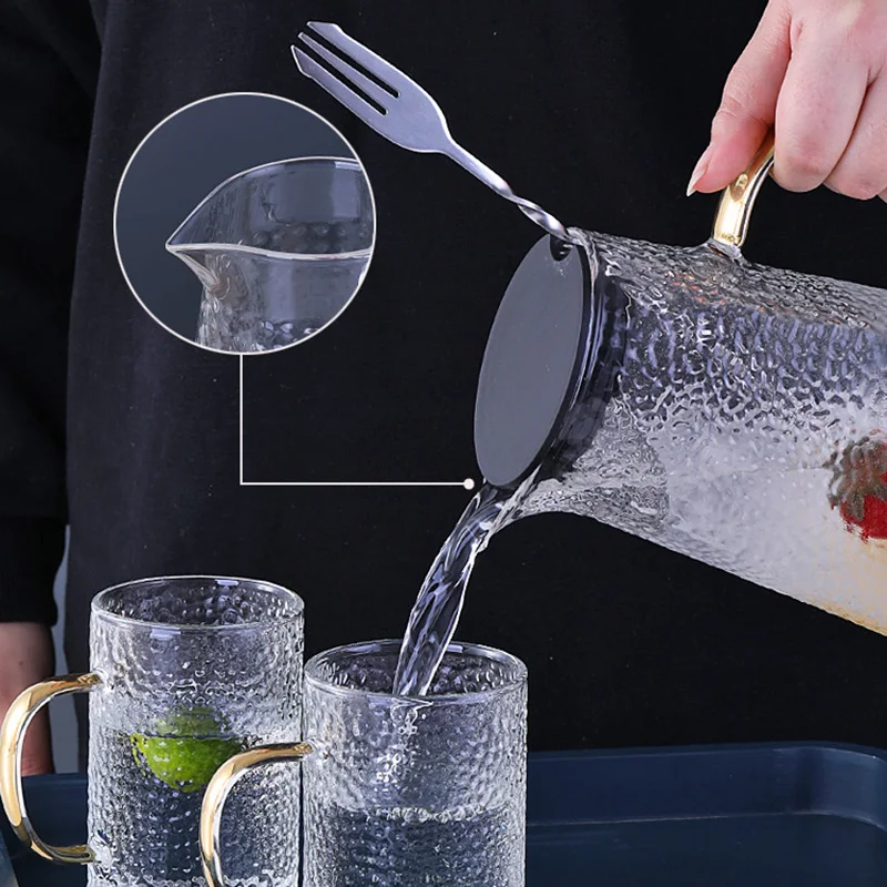 1 5л стеклянный чайник холодный кувшин бутылка для воды Снежная точка молоток