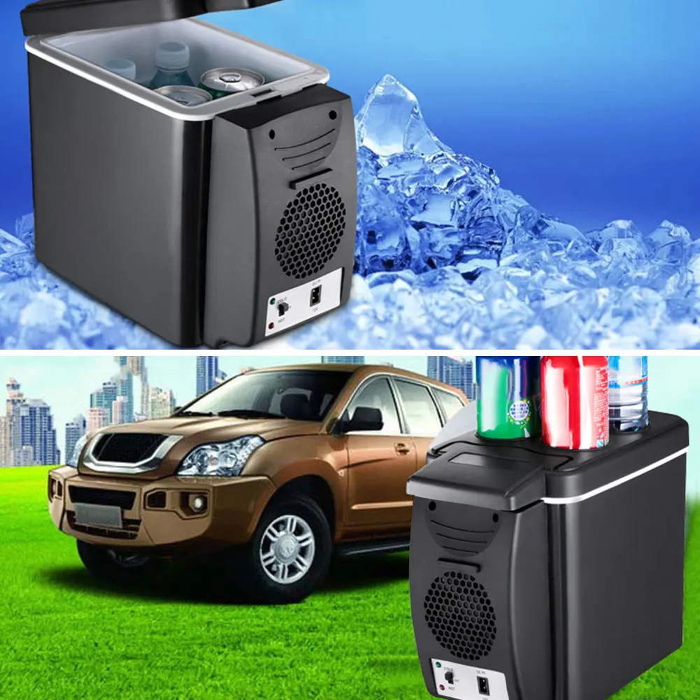 

6 Liter Car Mini Refrigerator Fridge Lightweight Dual-Use Cool Heat Cooler Insulated Cooler Box Container car Home Office Freeze