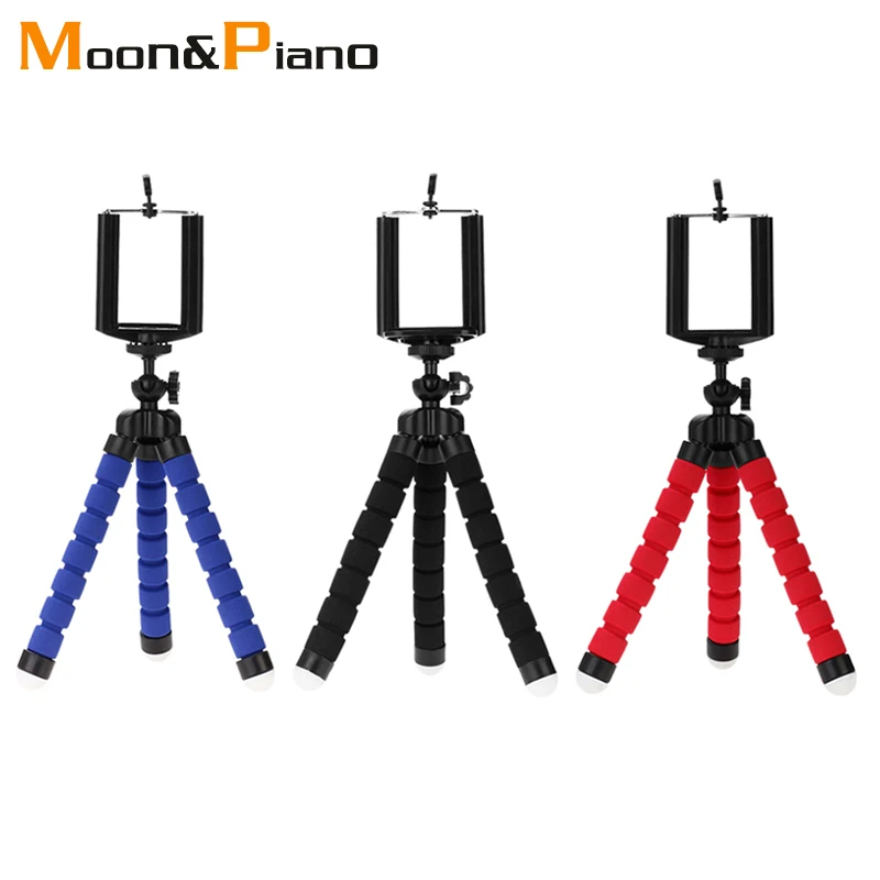 1pcs Mini Flexible Holder Sponge Octopus Tripod Bracket For Mobile Phone Camera Portable Stable Non-slip Selfie Stand Monopod |