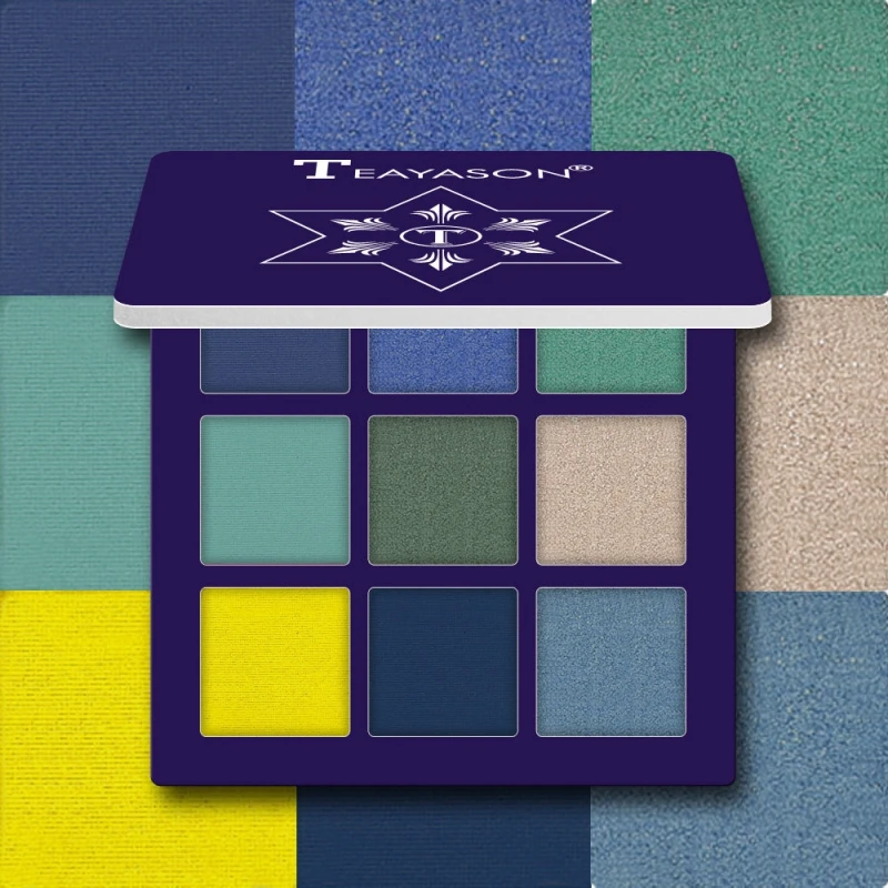 Блестящие алмазные тени для век палитра теней зеленого синего фиолетового