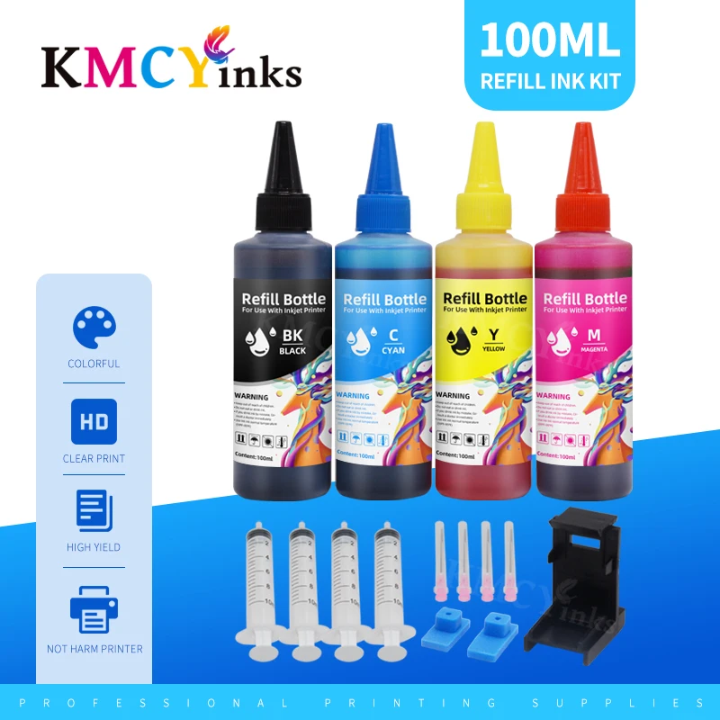 Набор чернил KMCYinks для принтеров hp 21 22 xl 21xl 22xl Deskjet F2180 F2200 F2280 F4180 F300 F380 380 D2300|Наборы