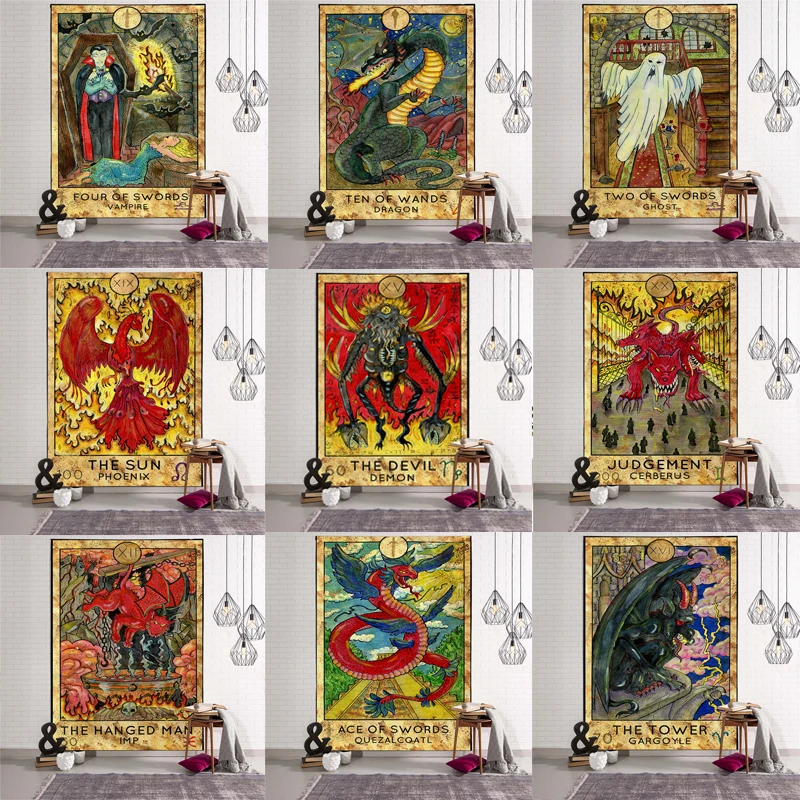 Гобелен с мандалой настенное украшение хиппи пляжный плед коврик дорожный