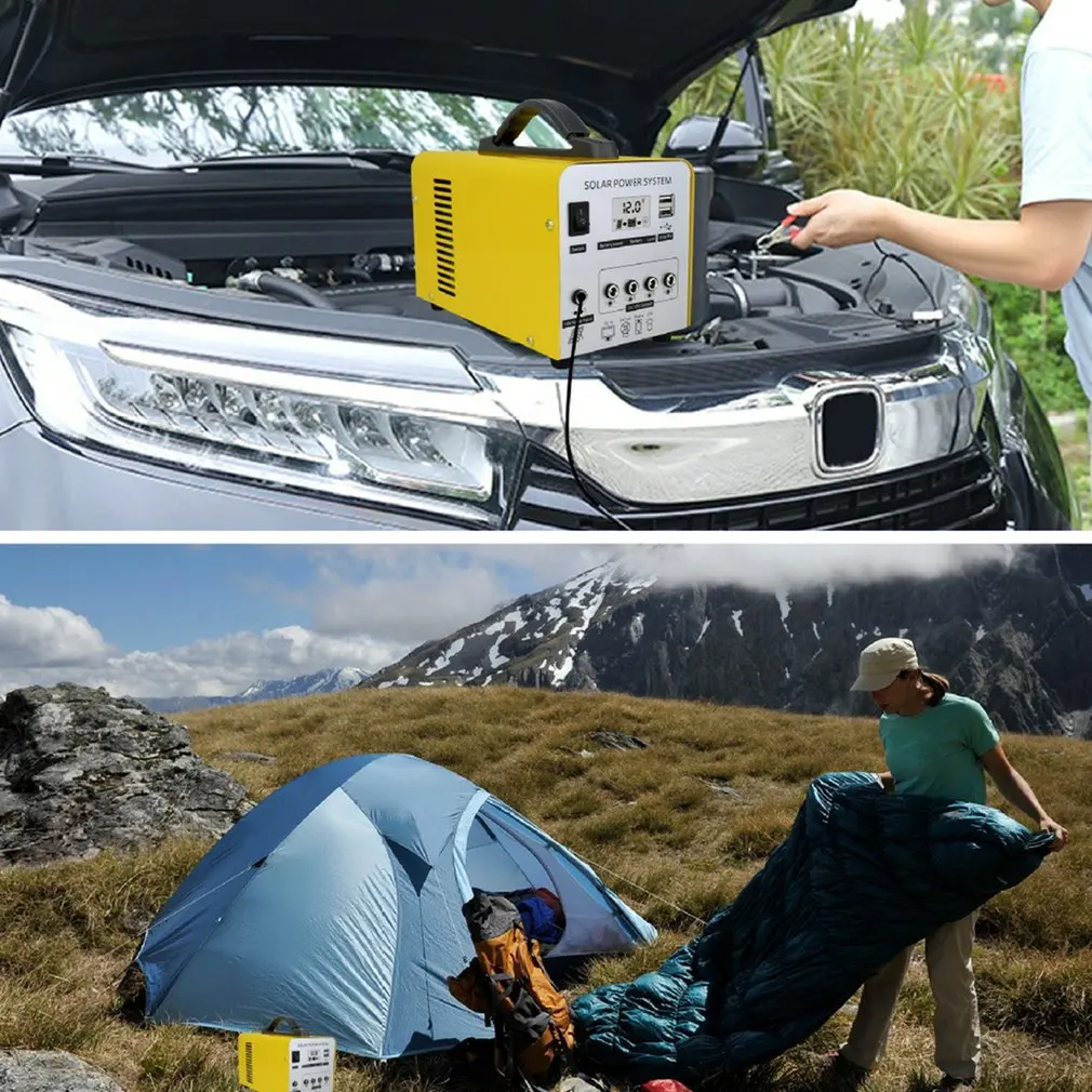 

Solar Power System Hardened Shell Ideal Sine Wave Portable For Picnic Camping Office RV Stable Waveform Fine Workmanship