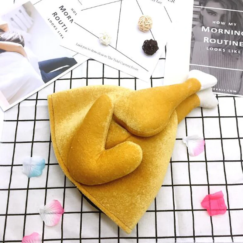 Необычная жареная шапка индейка шляпа на День Благодарения Skullies плюшевая