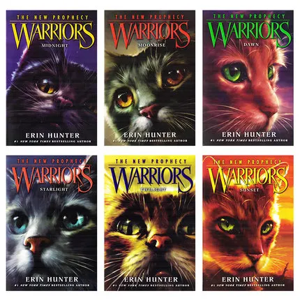 

6 books Set Copy Book Erin Hunter WARRIORS Season 2 The New Prophecy Child Youth Animal Literature Fiction Novel English Book