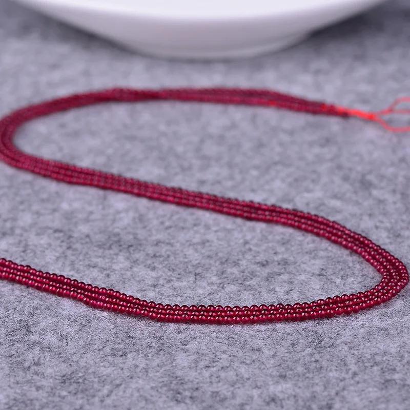 

Natural Stone Garnet Beads 2mm Garnet Round Beads for Jewelry Making DIY Bracelets Necklaces Earrings, Jewelry Accessories 38cm