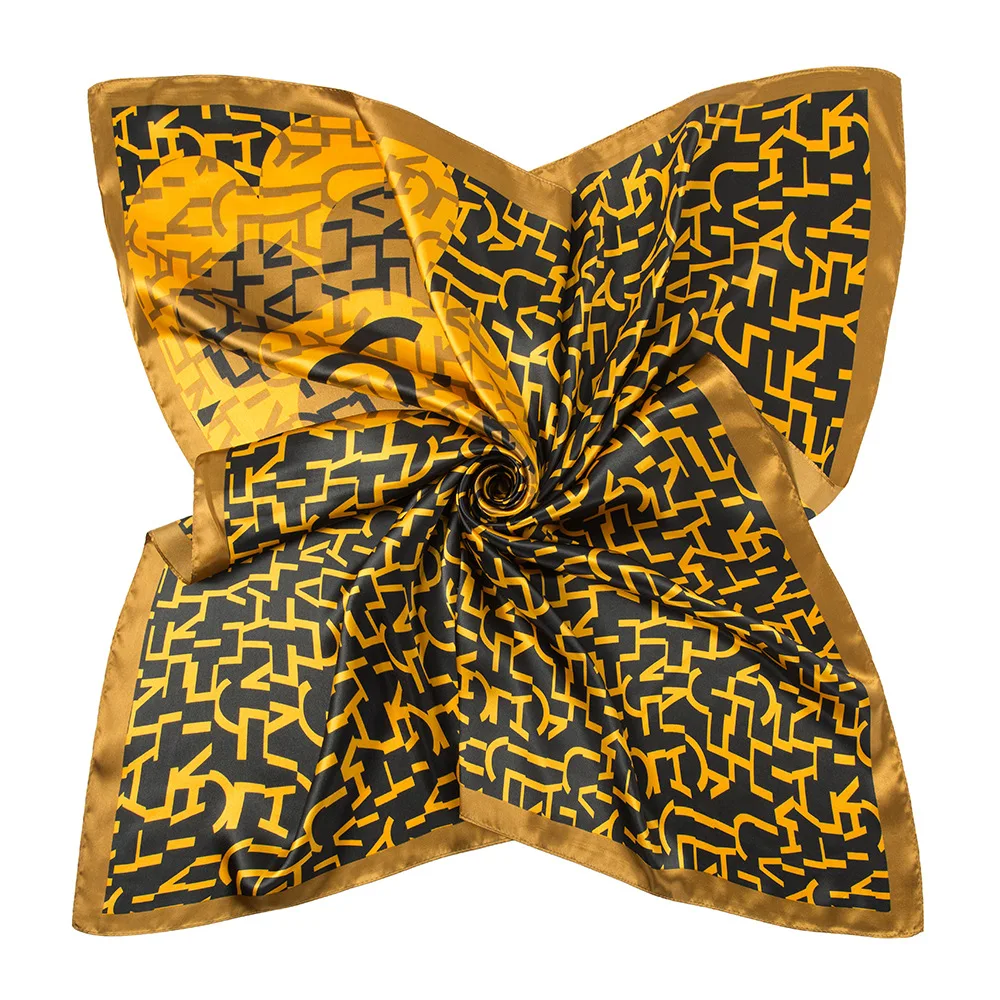 90 см шелковый новый зимний шарф хит продаж атласный принт малайзийский хиджаб на