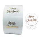 Круглые прозрачные рождественские наклейки 100-500 шт., герметичные этикетки, наклейки для рождественских открыток, коробки, упаковка, свадебные подарки, рождественские подарки