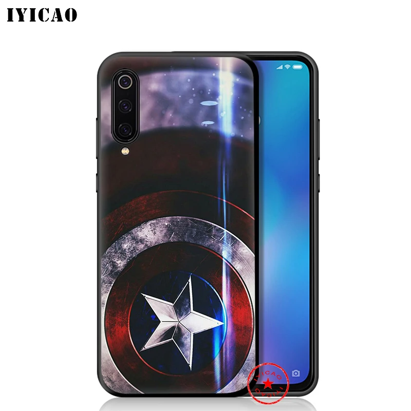 IYICAO Marvel Captain America Soft Case for Xiaomi Mi A3 A2 A1 10 9T CC9E CC9 9 8 6 Se Lite F1 5X 6X MiA1 MiA2 MiA3 |
